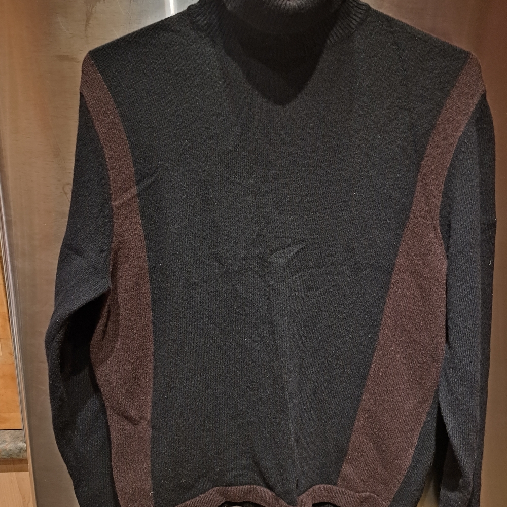 Hugo Boss Black and Brown Turtleneck Sweater
